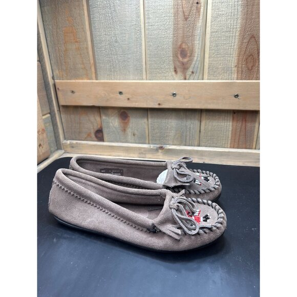 Minnetonka Womens Size 9 Thunderbird "Animikii" Hardsole Moccasins - Picture 1 of 7